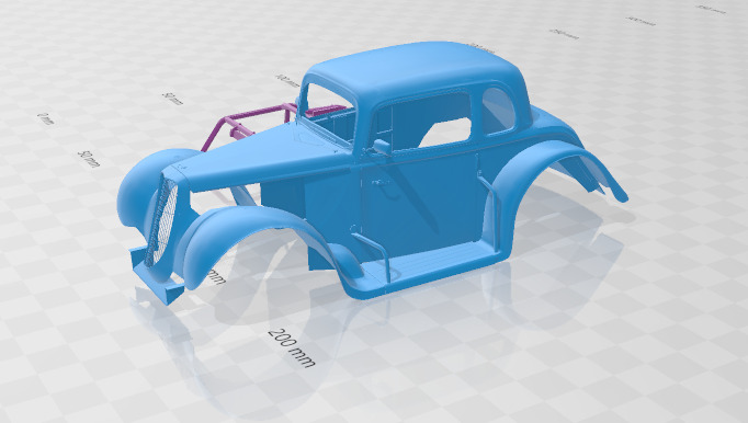 1934 Coupe - Body Car STL Model 3D print model_1