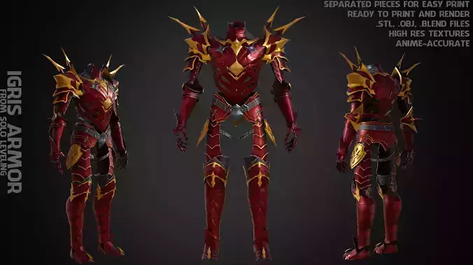 Solo Leveling Igris Armor for Cosplay 3D print model