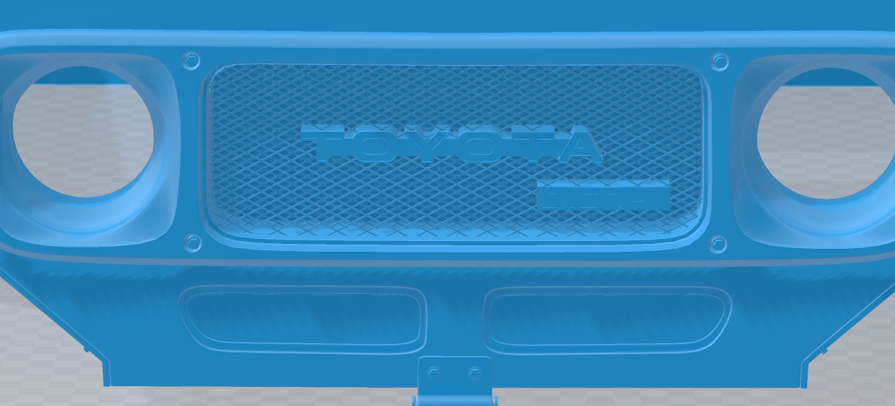 Toyota Land Cruiser Pickup 1979 - Separate Parts STL Model 3D print model_11