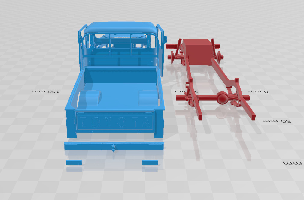 Toyota Land Cruiser Pickup 1979 - Body Car STL Model 3D print model_4