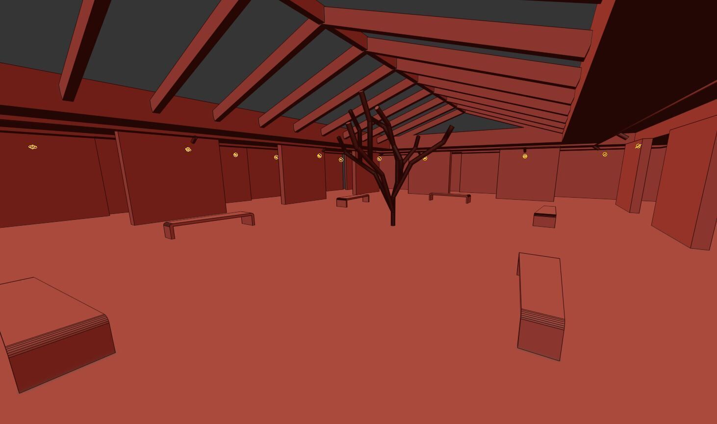  VR Art Gallery 19 baked 3D model_4