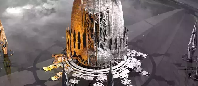 Collossal Grand Sci fi Mega council city kit bash