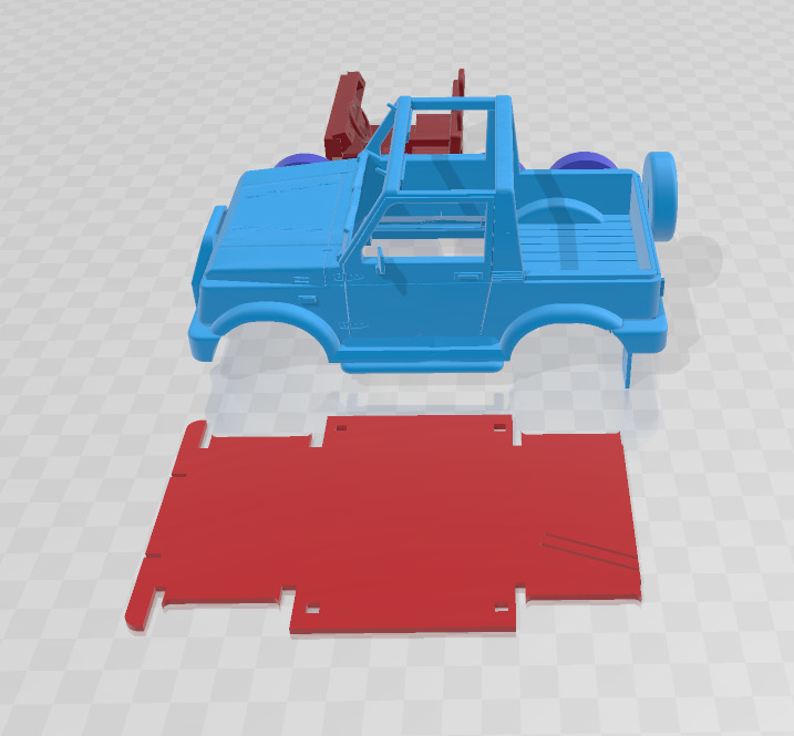 Suzuki Samurai Convertible - Separate Parts STL Model 3D print model_2