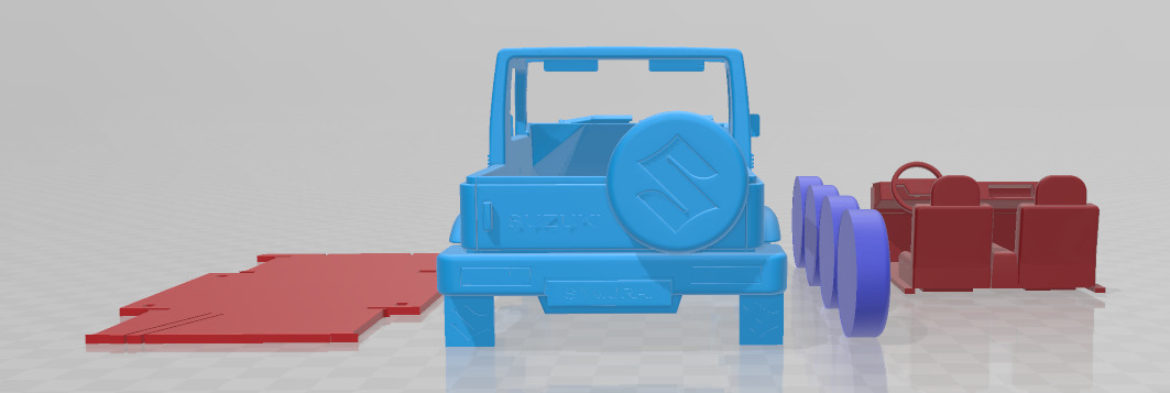 Suzuki Samurai Convertible - Separate Parts STL Model 3D print model_4