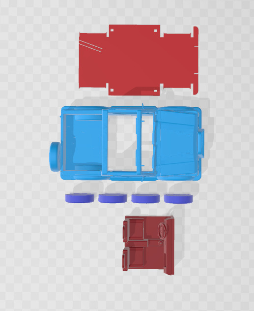 Suzuki Samurai Convertible - Separate Parts STL Model 3D print model_6