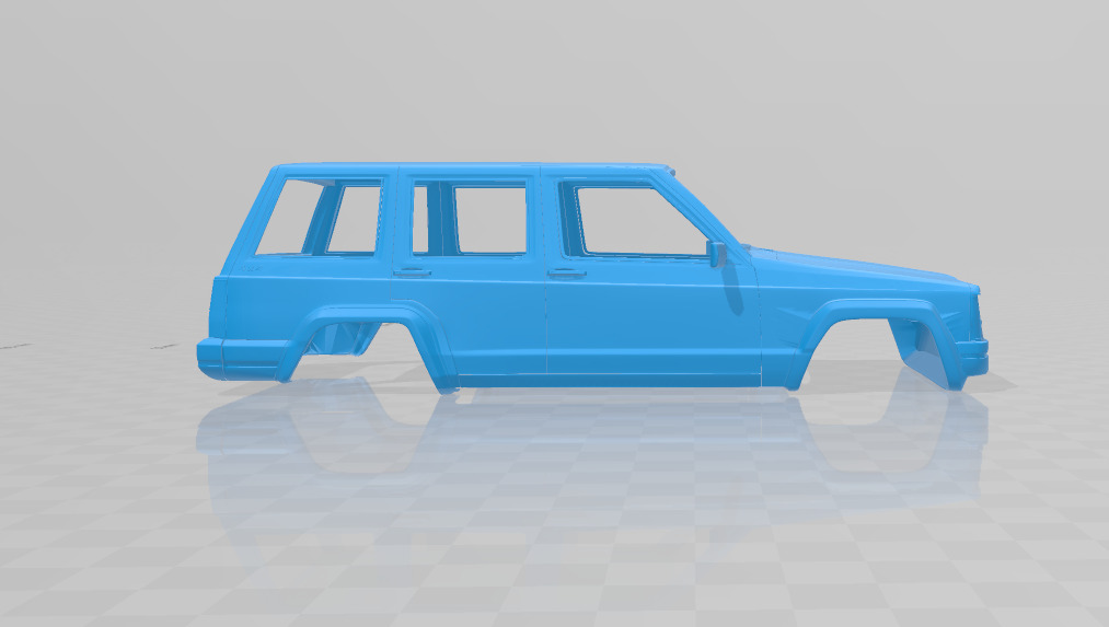 Jeep Cherokee XJ 2000 - Body Car STL Model 3D print model_6