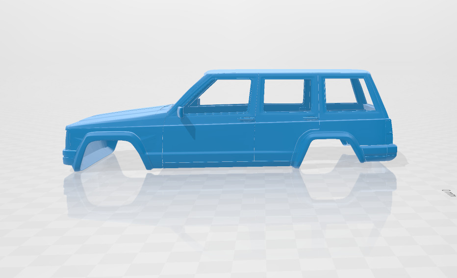 Jeep Cherokee XJ 2000 - Body Car STL Model 3D print model_2