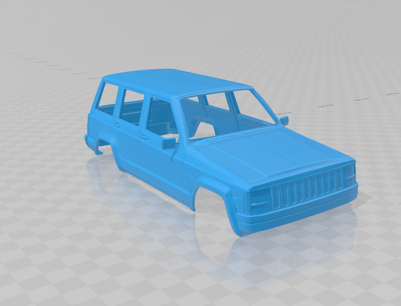 Jeep Cherokee XJ 2000 - Body Car STL Model 3D print model_7