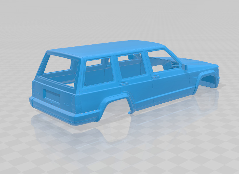 Jeep Cherokee XJ 2000 - Body Car STL Model 3D print model_5
