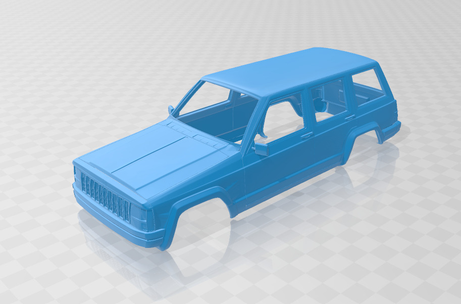 Jeep Cherokee XJ 2000 - Body Car STL Model 3D print model_1