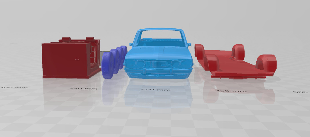 Datsun 620 KingCab 1977 - Separate Parts STL Model 3D print model_8