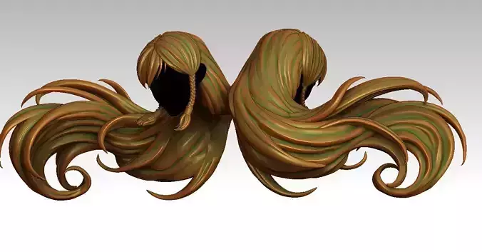 3D Hairstyles for girl V54 3D print model