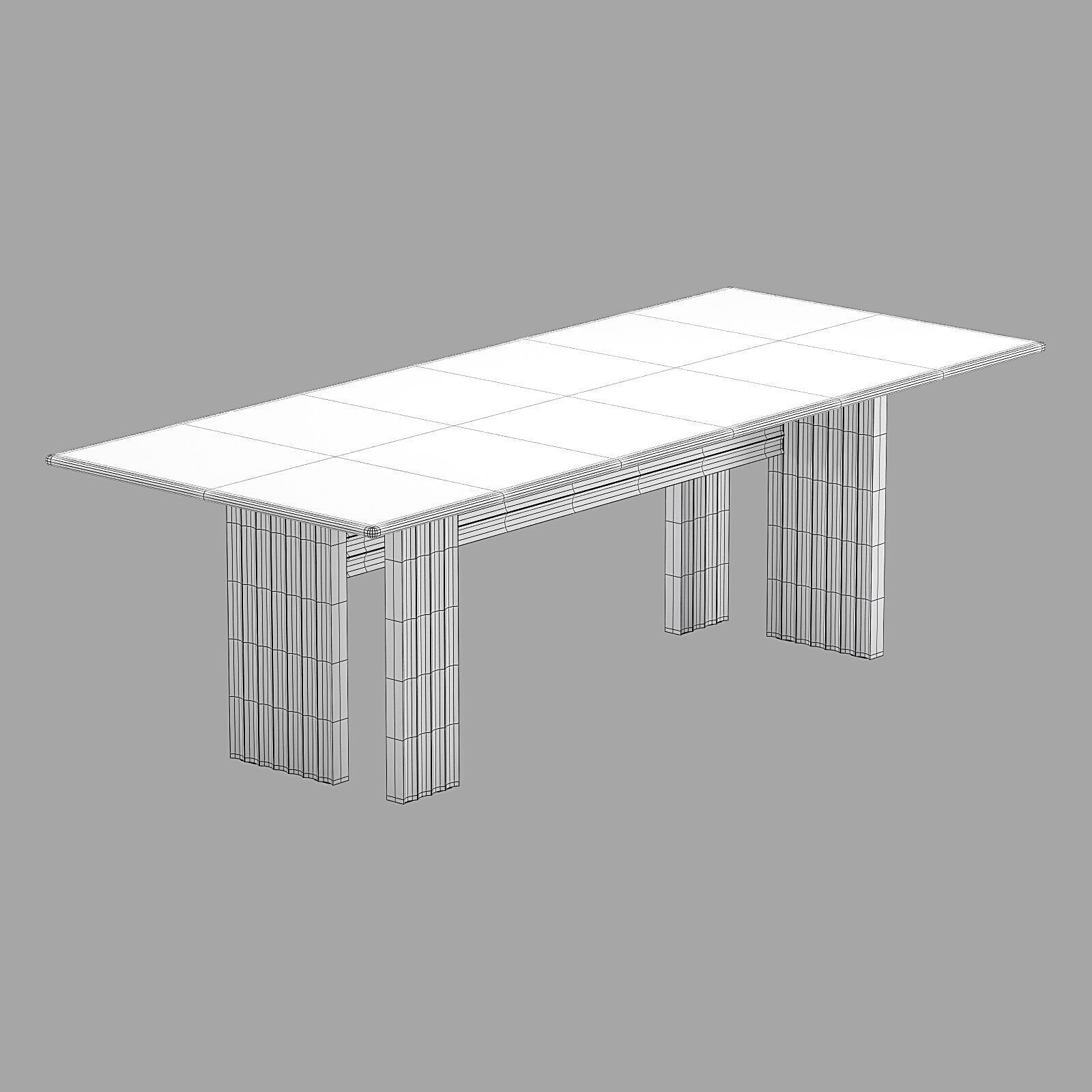 Moroso dining set get lucky chair-rows table 240x100 3D model_8