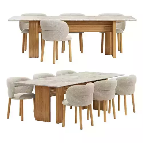 Moroso dining set get lucky chair-rows table 240x100