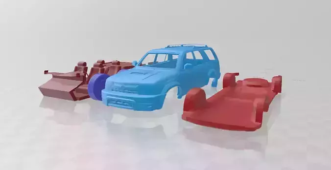 Toyota 4Runner 1999 - Separate Parts STL Model