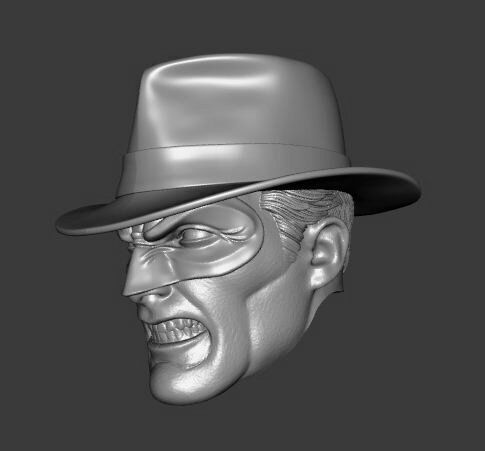 DC JSA CRIMSON AVENGER EXPRESSIONS 3-PACK HEADSCULPT 3D print model_9