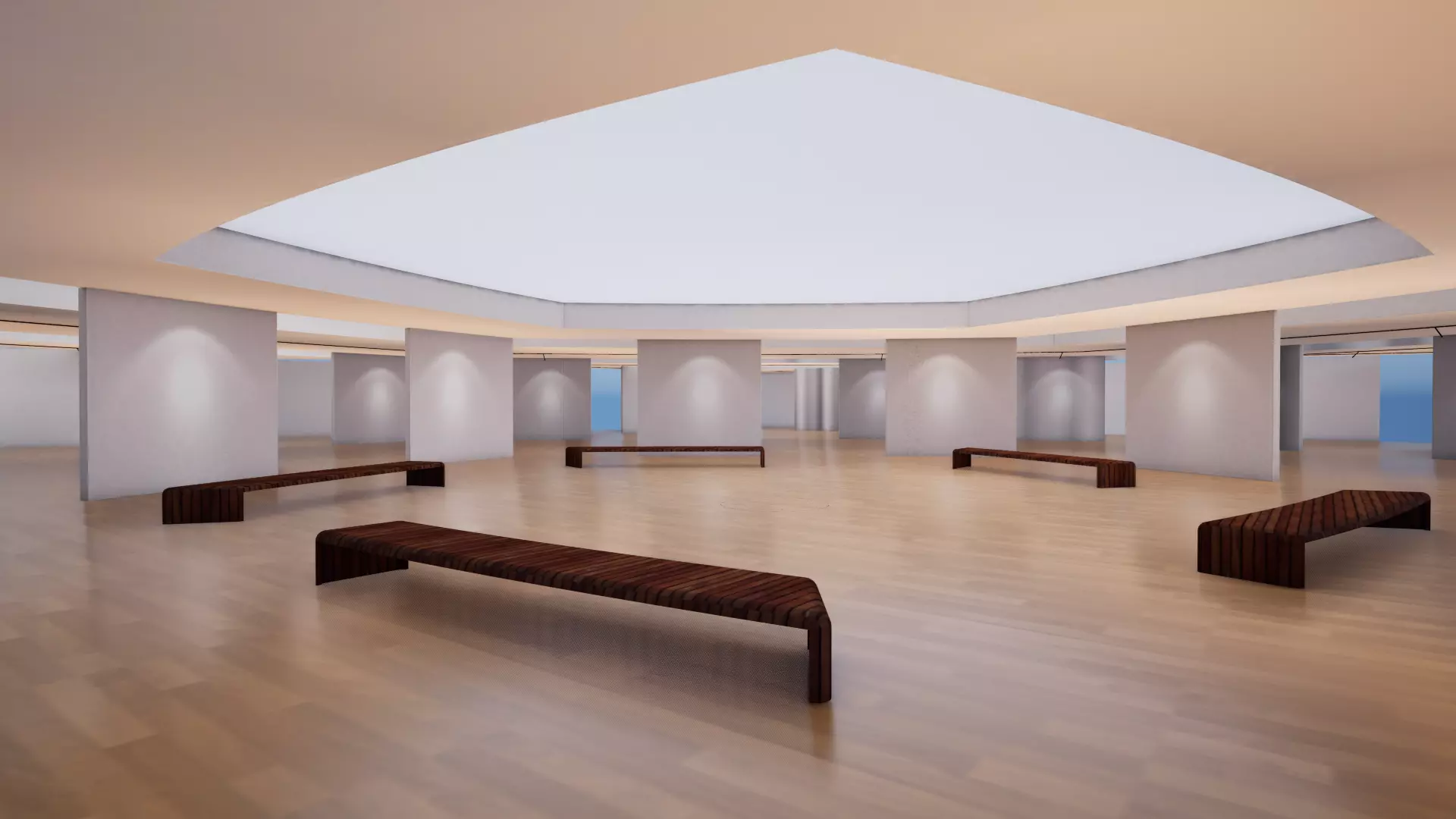  VR Art Gallery 20 Baked 3D model_0