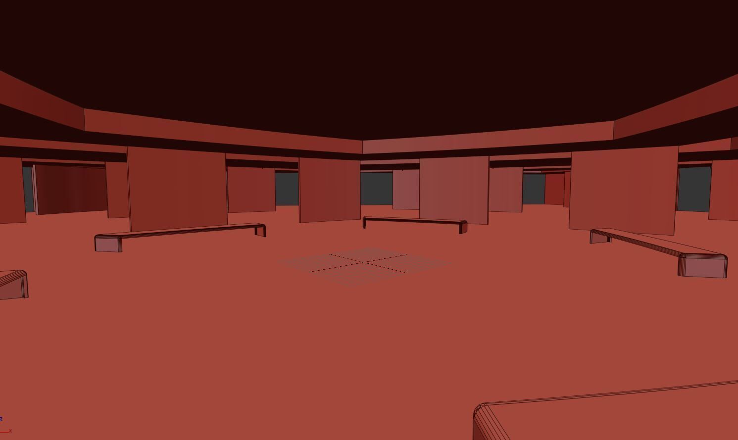  VR Art Gallery 20 Baked 3D model_4