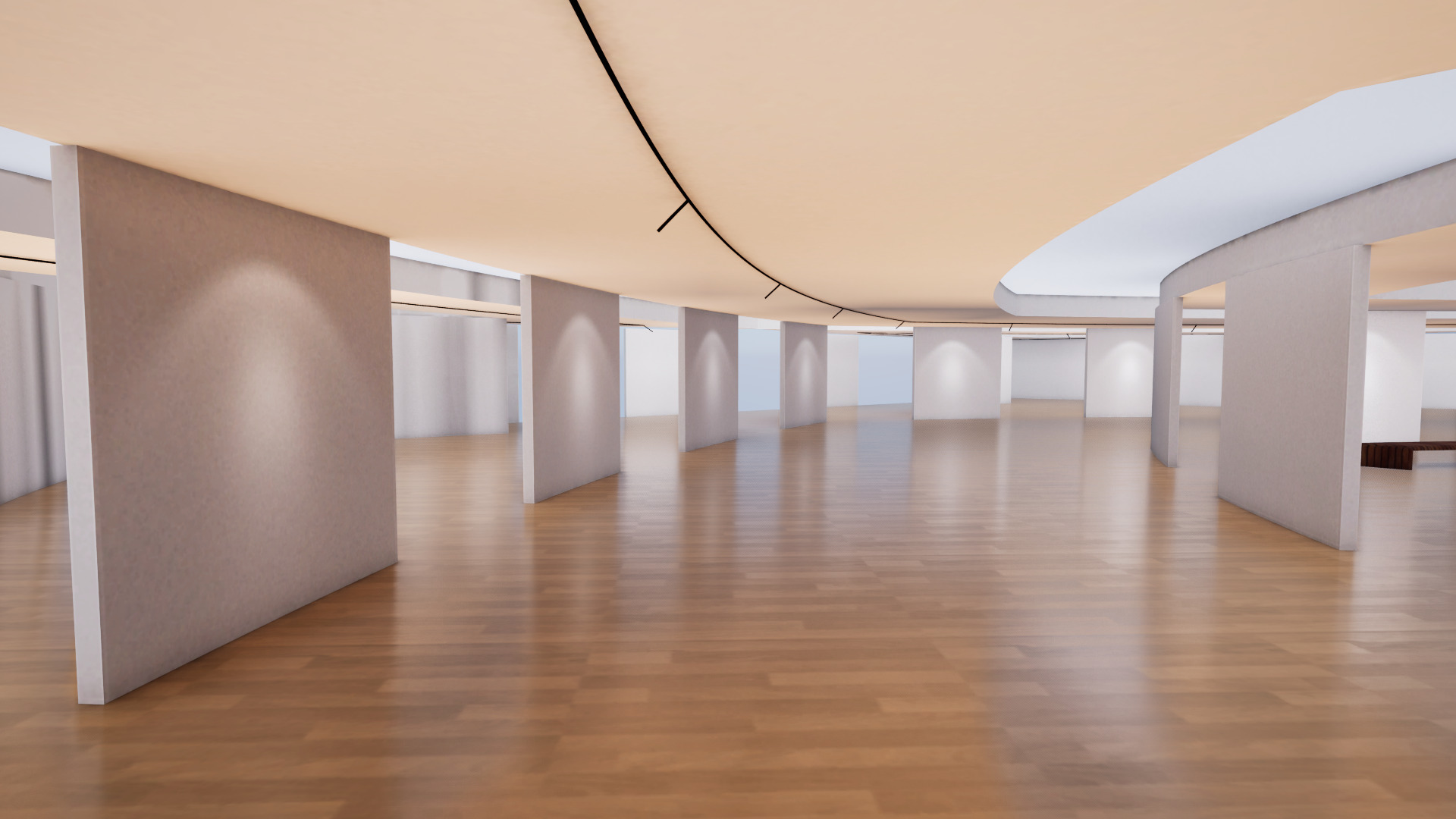  VR Art Gallery 20 Baked 3D model_2