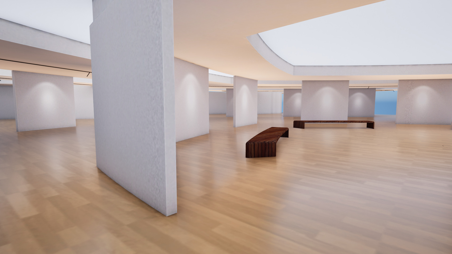  VR Art Gallery 20 Baked 3D model_1