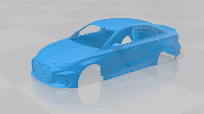 Audi RS3 Sedan 2025 - Body Car STL Model 3D print model_1