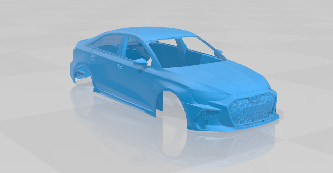 Audi RS3 Sedan 2025 - Body Car STL Model 3D print model_7