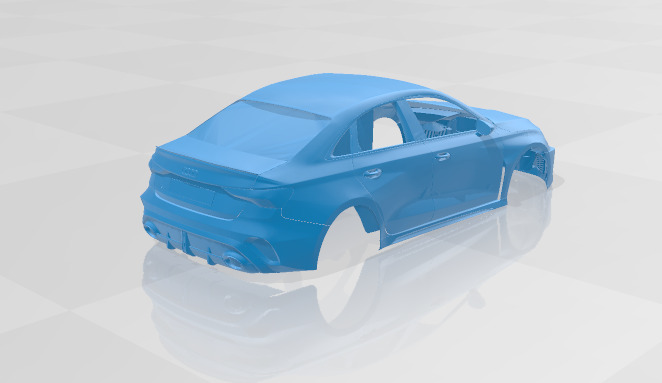Audi RS3 Sedan 2025 - Body Car STL Model 3D print model_5