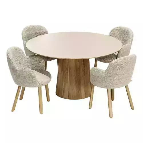 Moroso dining set tulp chair-vol table round