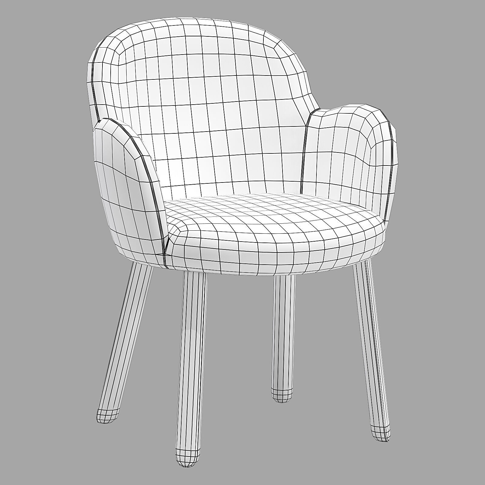 Moroso dining set tulp chair-vol table round 3D model_9