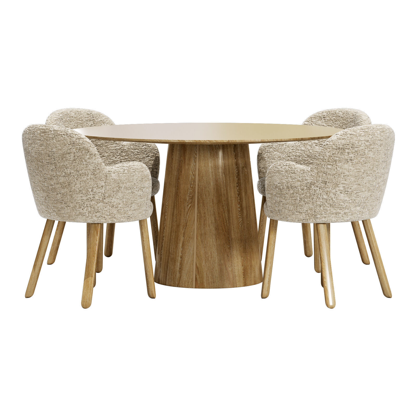 Moroso dining set tulp chair-vol table round 3D model_1