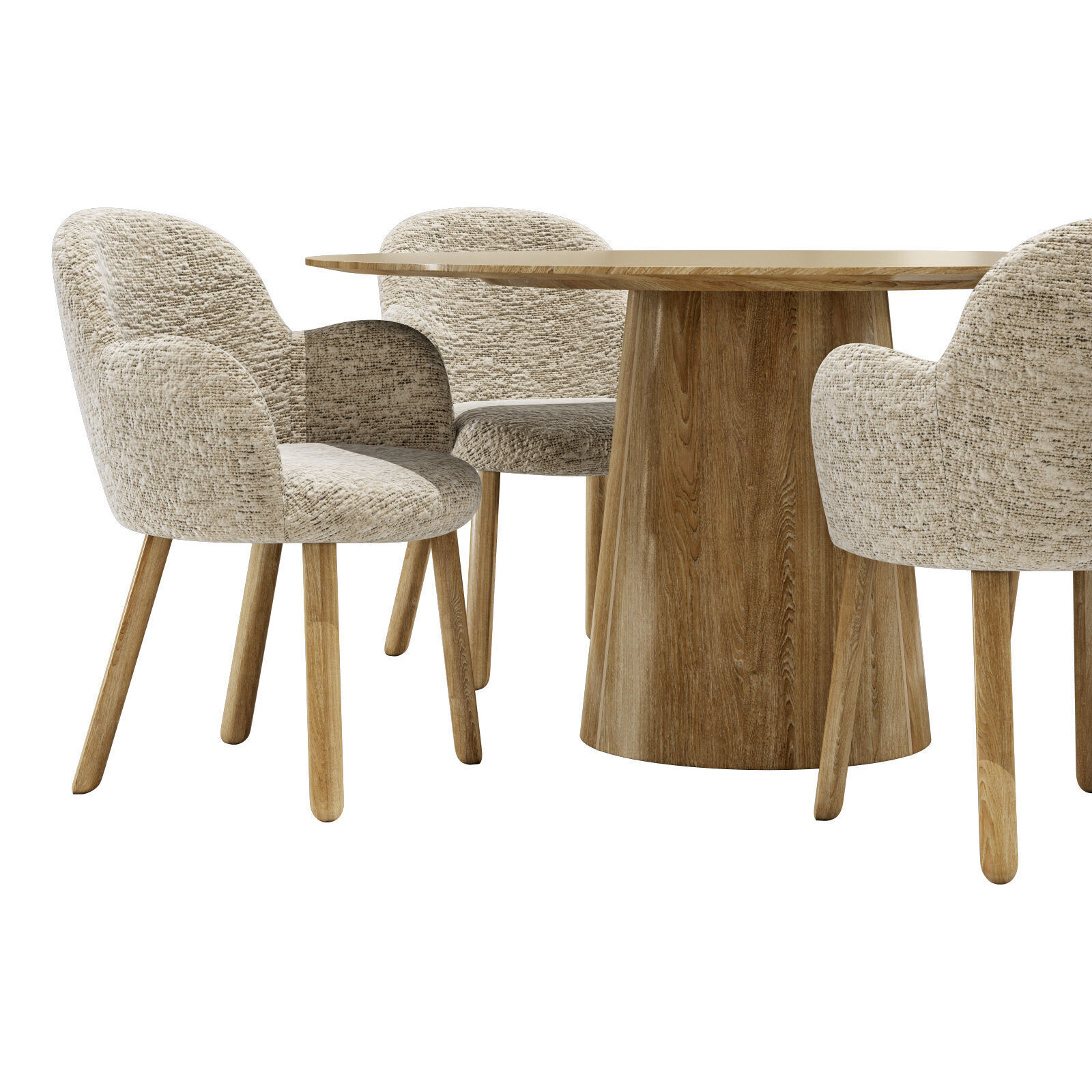 Moroso dining set tulp chair-vol table round 3D model_3