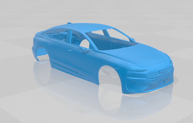 Audi A6 Sportback e-tron 2025 - Body Car STL Model 3D print model_8
