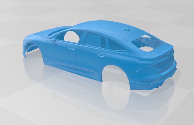Audi A6 Sportback e-tron 2025 - Body Car STL Model 3D print model_3