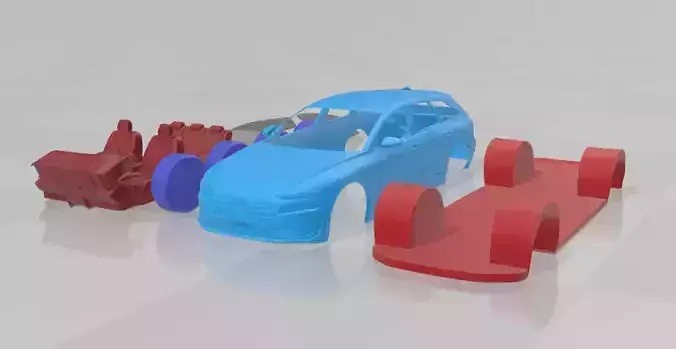 Audi A6 Avant e-tron 2025 - Separate Parts STL Model