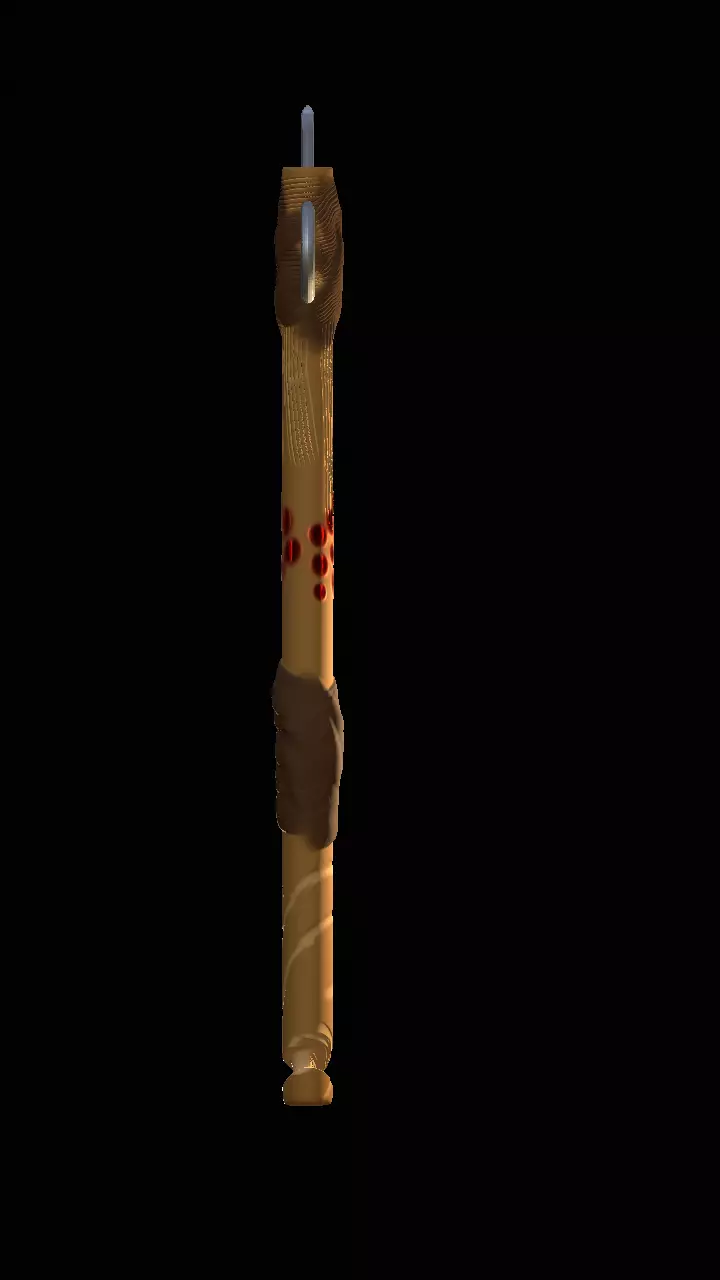 Stylized battle axe Low-poly 3D model_0