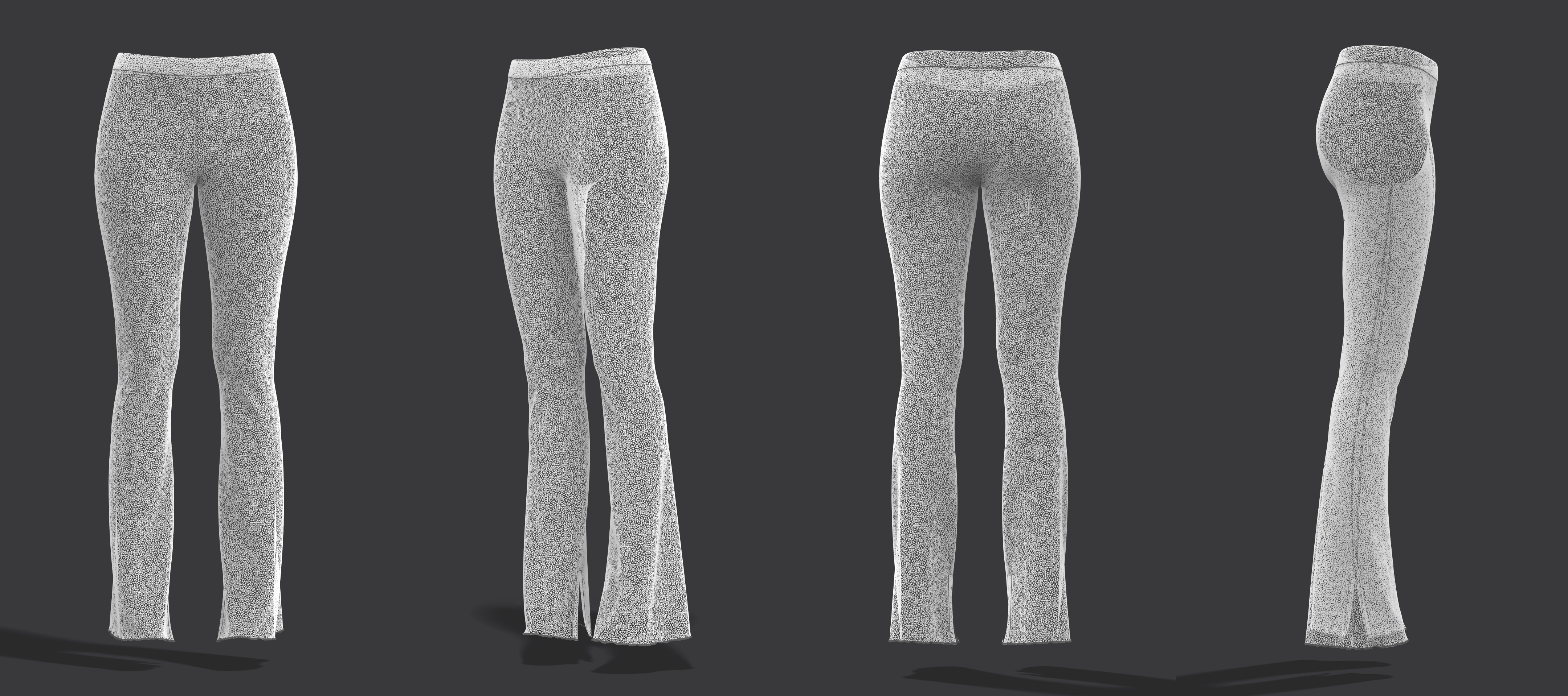 SL Ribbed Tunic and Flared Pants 3D model_33