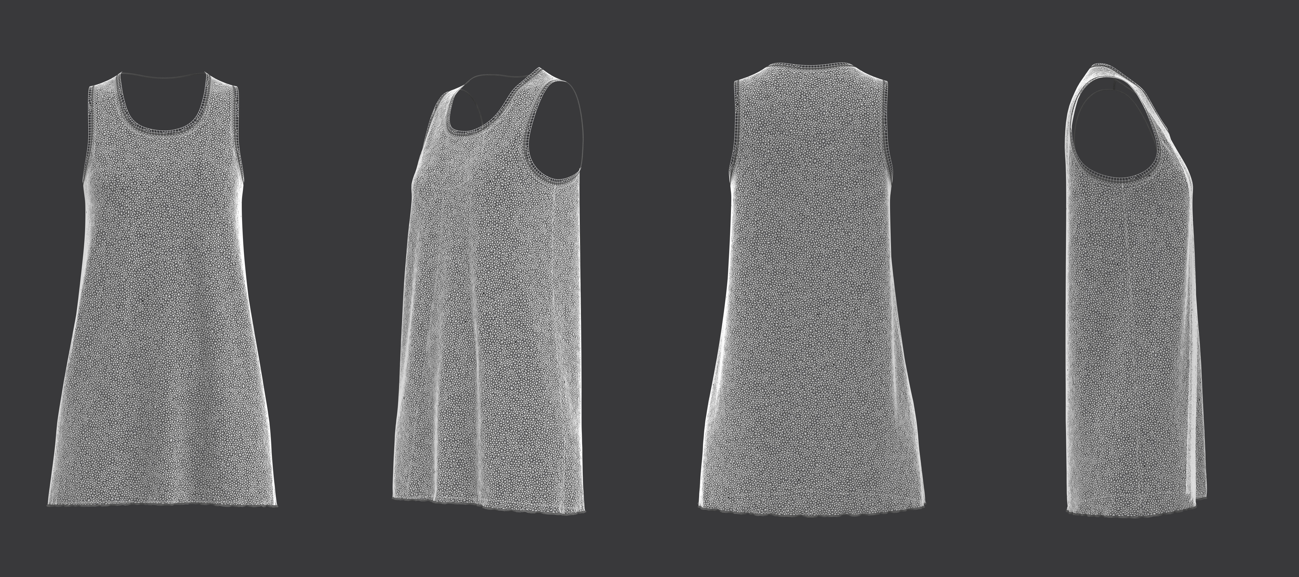 SL Ribbed Tunic and Flared Pants 3D model_30