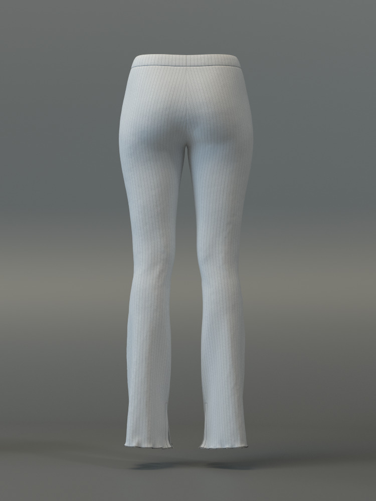 SL Ribbed Tunic and Flared Pants 3D model_25