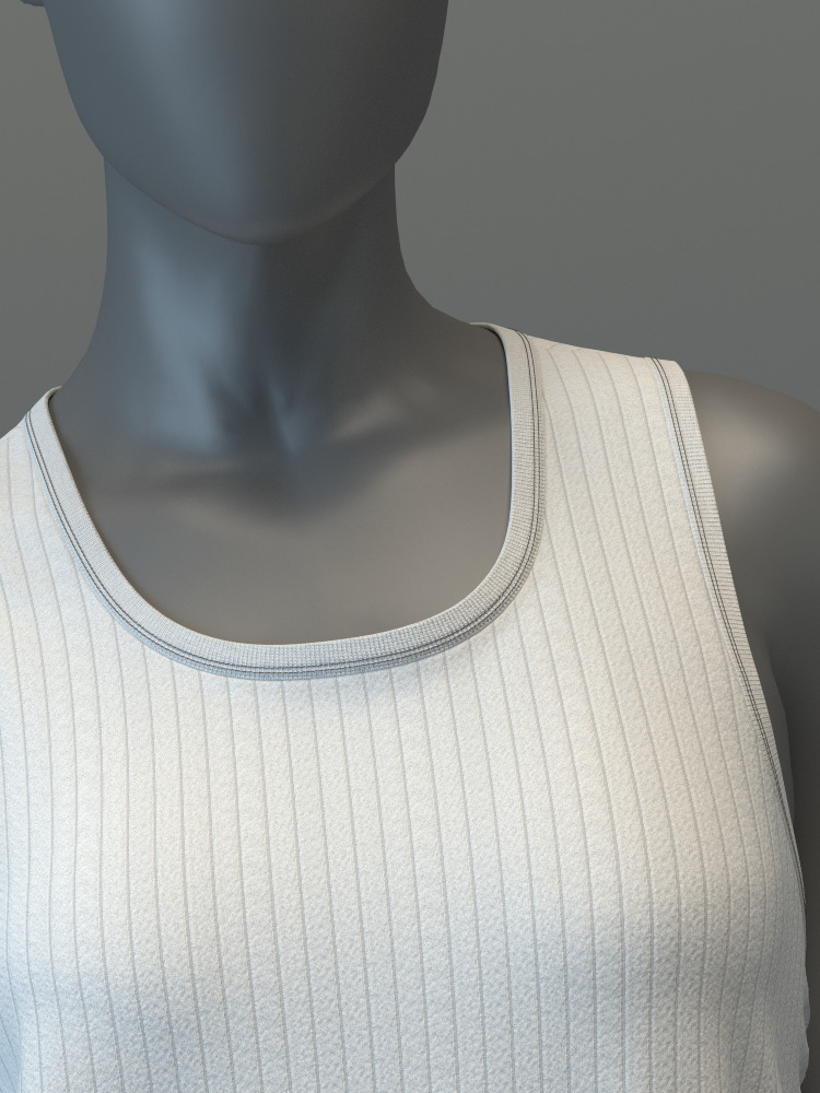 SL Ribbed Tunic and Flared Pants 3D model_11