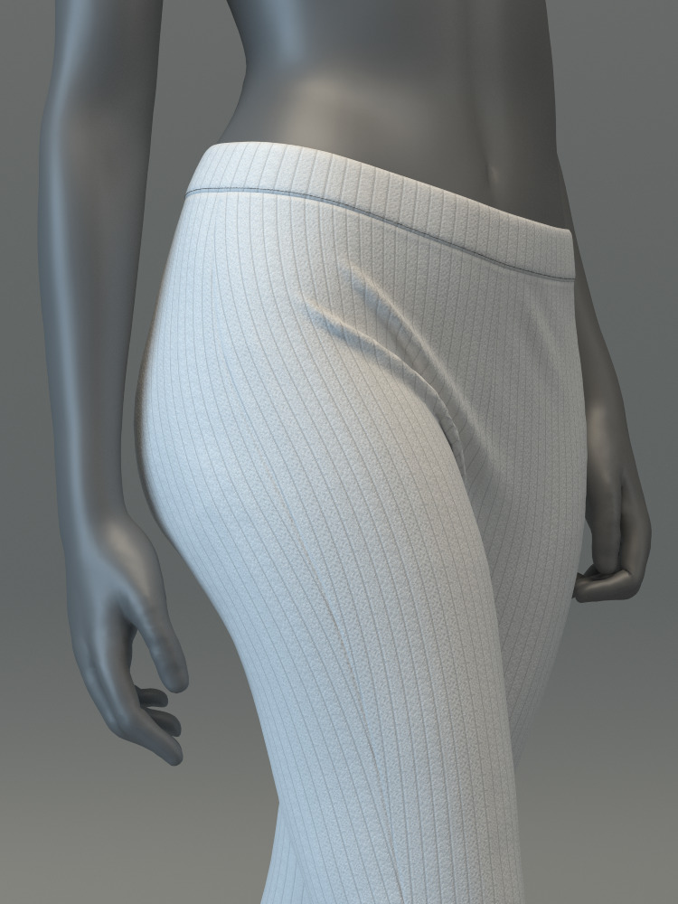 SL Ribbed Tunic and Flared Pants 3D model_14