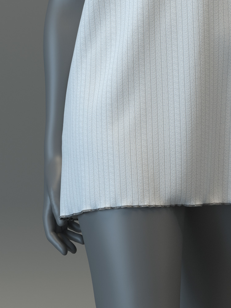 SL Ribbed Tunic and Flared Pants 3D model_13