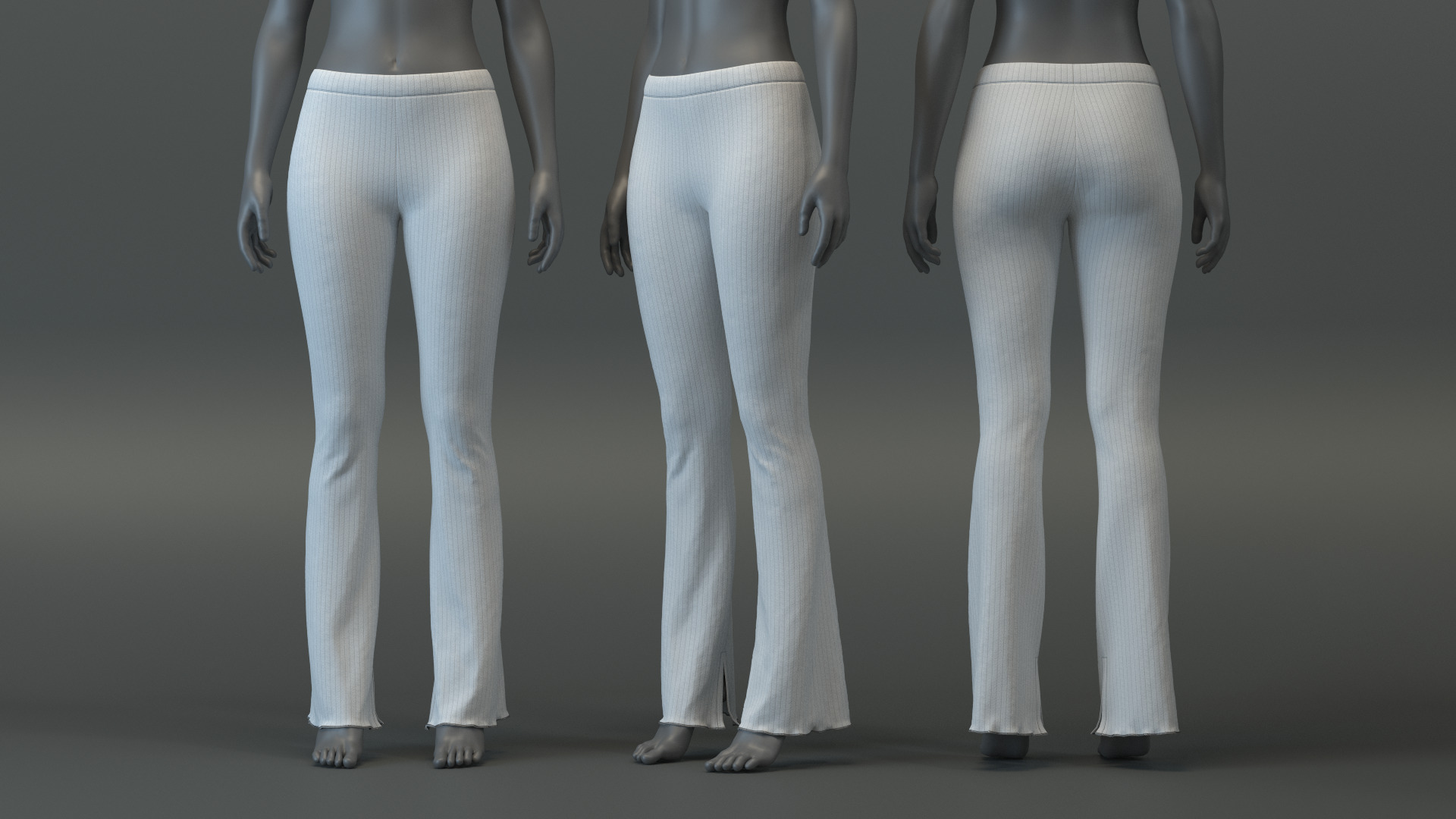 SL Ribbed Tunic and Flared Pants 3D model_3