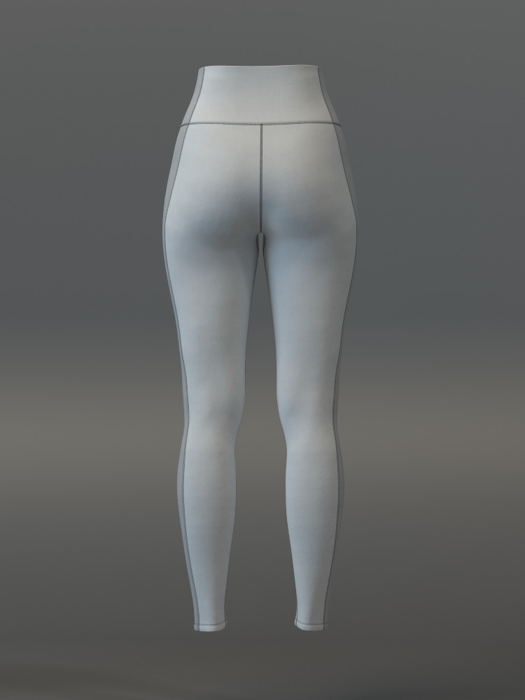 Pullover Crop Top and Slimming Leggings Set 3D model_22