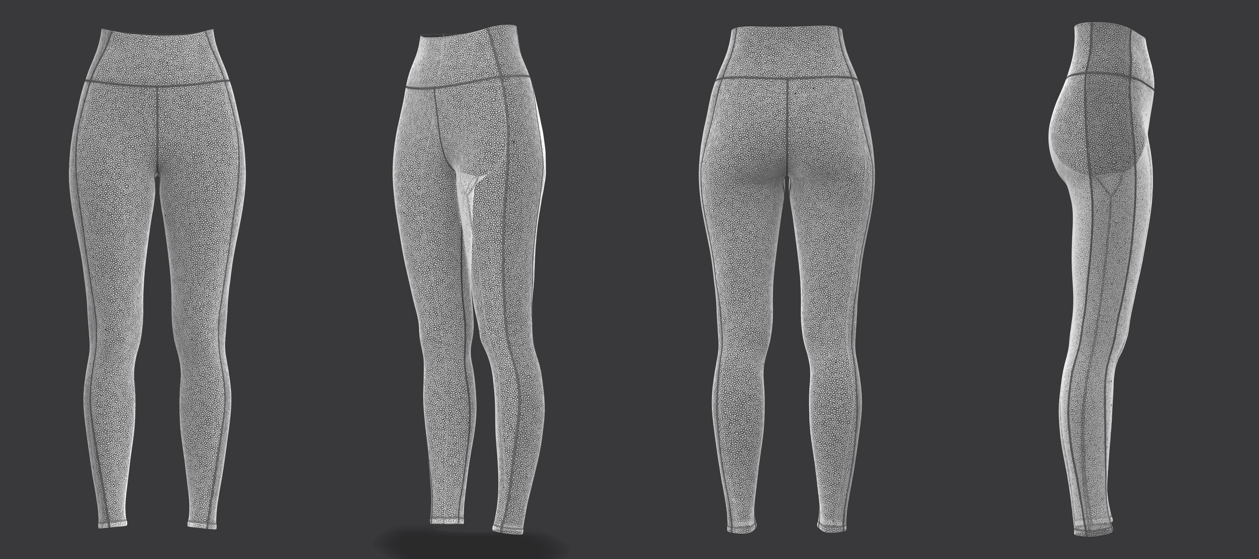 Pullover Crop Top and Slimming Leggings Set 3D model_31