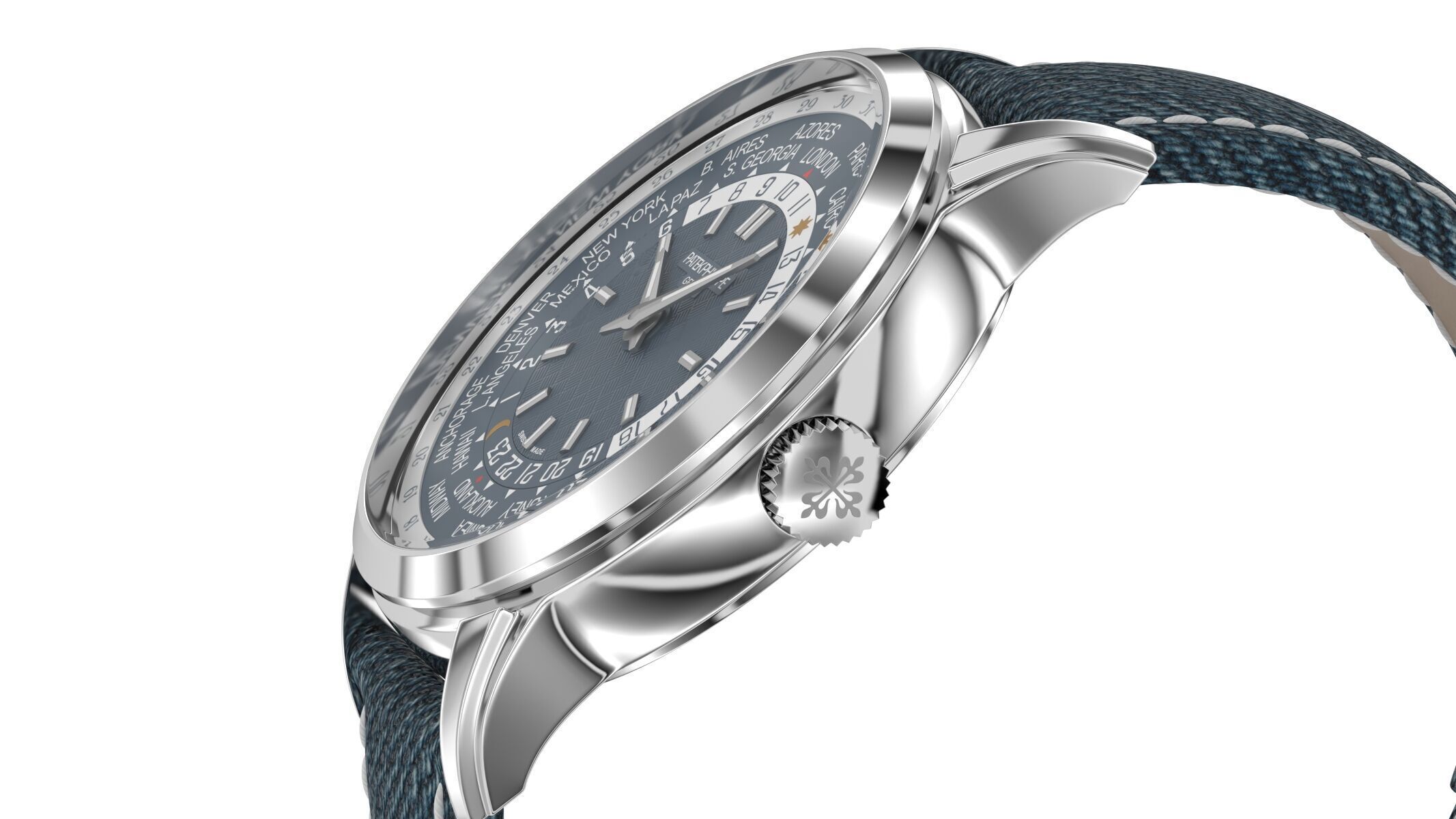 Patek Philippe Ref 5330G-001 Perpetual Calendar White Gold Watch 3D model_6