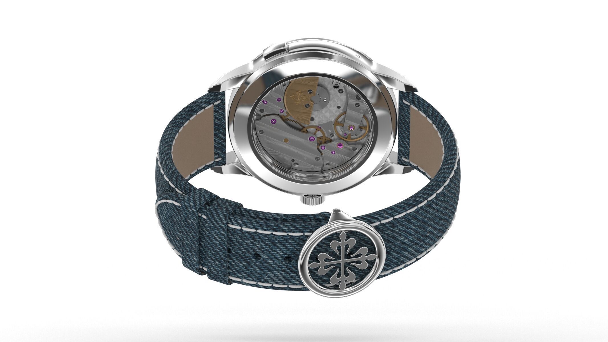 Patek Philippe Ref 5330G-001 Perpetual Calendar White Gold Watch 3D model_8