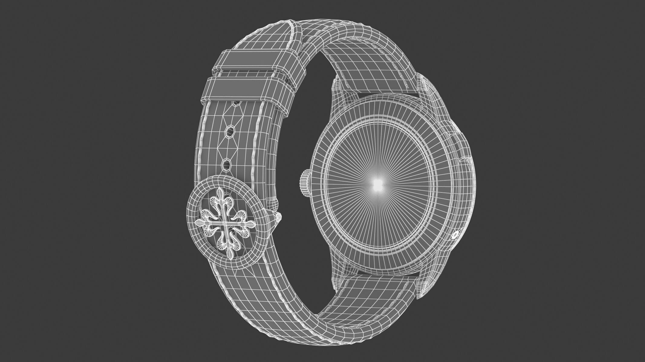 Patek Philippe Ref 5330G-001 Perpetual Calendar White Gold Watch 3D model_15