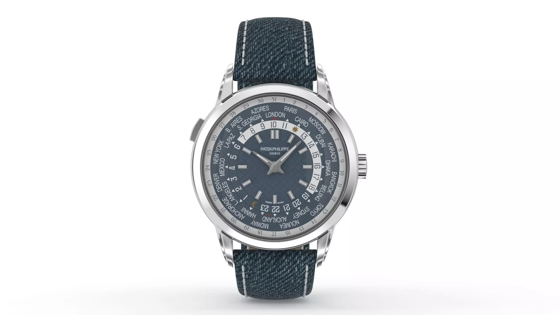 Patek Philippe Ref 5330G-001 Perpetual Calendar White Gold Watch 3D model_0