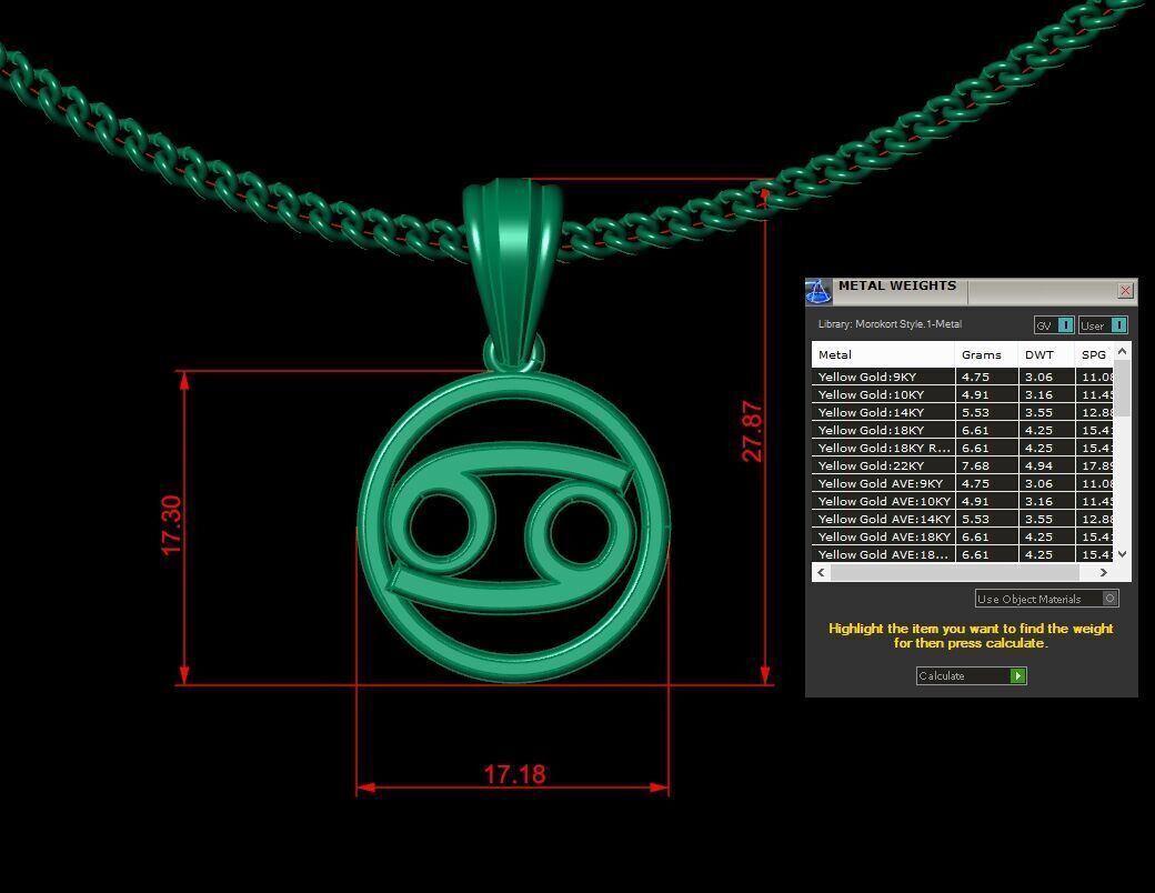 12 Zodiac Pendant Version 2 Bulk Album For Sell 3dm STL 3D print model_17