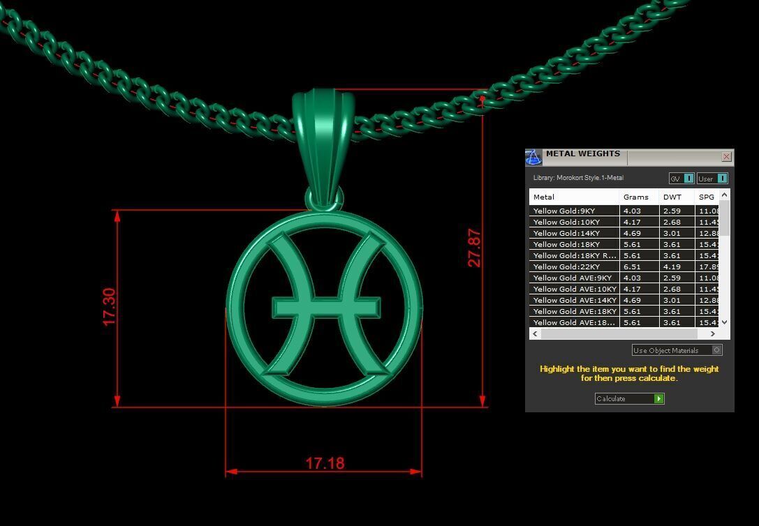 12 Zodiac Pendant Version 2 Bulk Album For Sell 3dm STL 3D print model_15